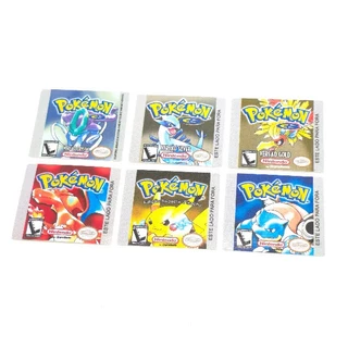 Labels Adesivas para Cartuchos de Pokémon de Game Boy