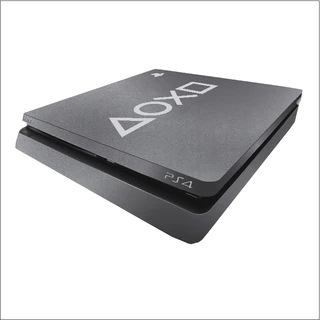 Skin Metalico Cinza Ps4 Slim Botões Playstation - Em Metalico Automotivo