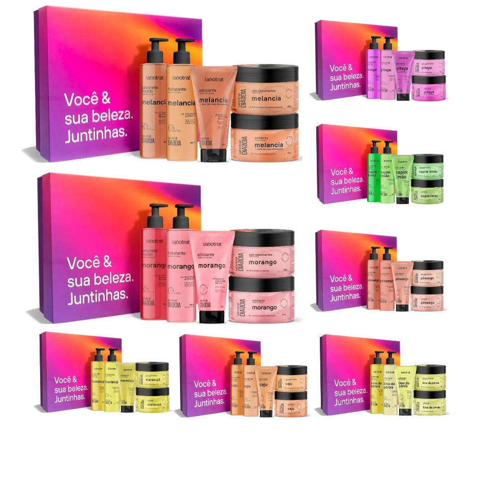 Kit Experiência de Banho Labotrat Com 5 Itens + Caixa Presente Linha Dia a Dia