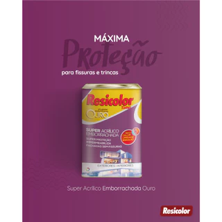 Tinta Emborrachada Premium Super Acrilica Resicolor Linha Ouro