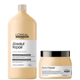 kt Absolut repair QUINOA cortex lipid Condicionador 1500ML + Mascara Absolut Repair 500Gramas Lor