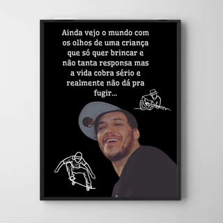 Placa decorativa - Charlie Brown Jr - Frases - Chorão - Rap - Rock - Musico - Quadro decorativo