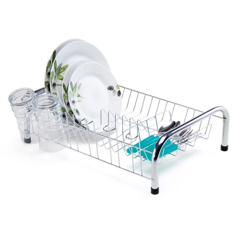 Escorredor de louça escorredor de pratos para cozinha 10 pratos e 6 copos cromado branco ou preto