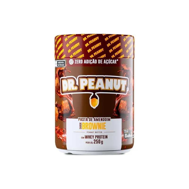 Pasta de Amendoim 250g Com Whey Protein Isolado - Dr Peanut