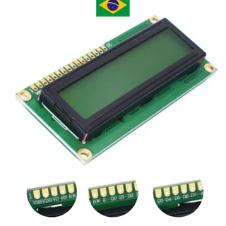 Display Tela Lcd 16x2 com fundo Verde para Arduino