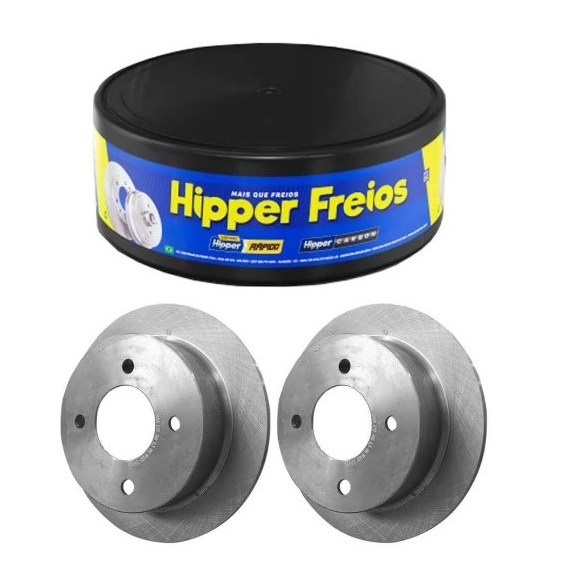 Par Disco Freio Dianteiro Sólido 4 Furos Uno 84/ Palio 1.0/1.5 96