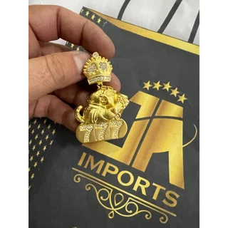 pingente tigrinho fortune idêntico a ouro 18k de moeda antiga
