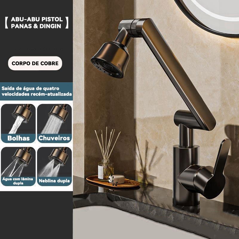 Torneira de 1080° graus giratória de água quente e fria torneira de cozinha moderna giratória para casa