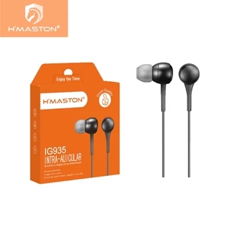 H'maston IG935 Fones de Ouvido com Fio 3.5mm 1,2 metros intra-auricular em Oferta na Shopee