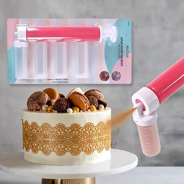 Pulverizador Bombinha Para Pó Glitter Decoração Do Bolo Torta Borrifador Aplicador