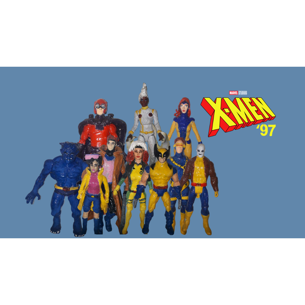 Lote 10 bonecos X-Men 97 xmen action figures escala marvel legends xmen ...