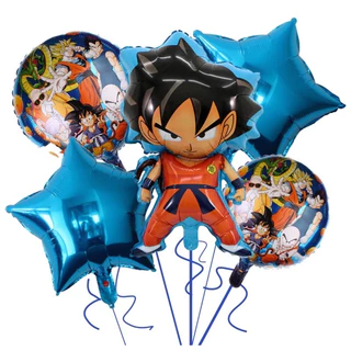 Kit C/5 Balão Metalizado Dragon Ball Z GoKu 70Cm/45Cm