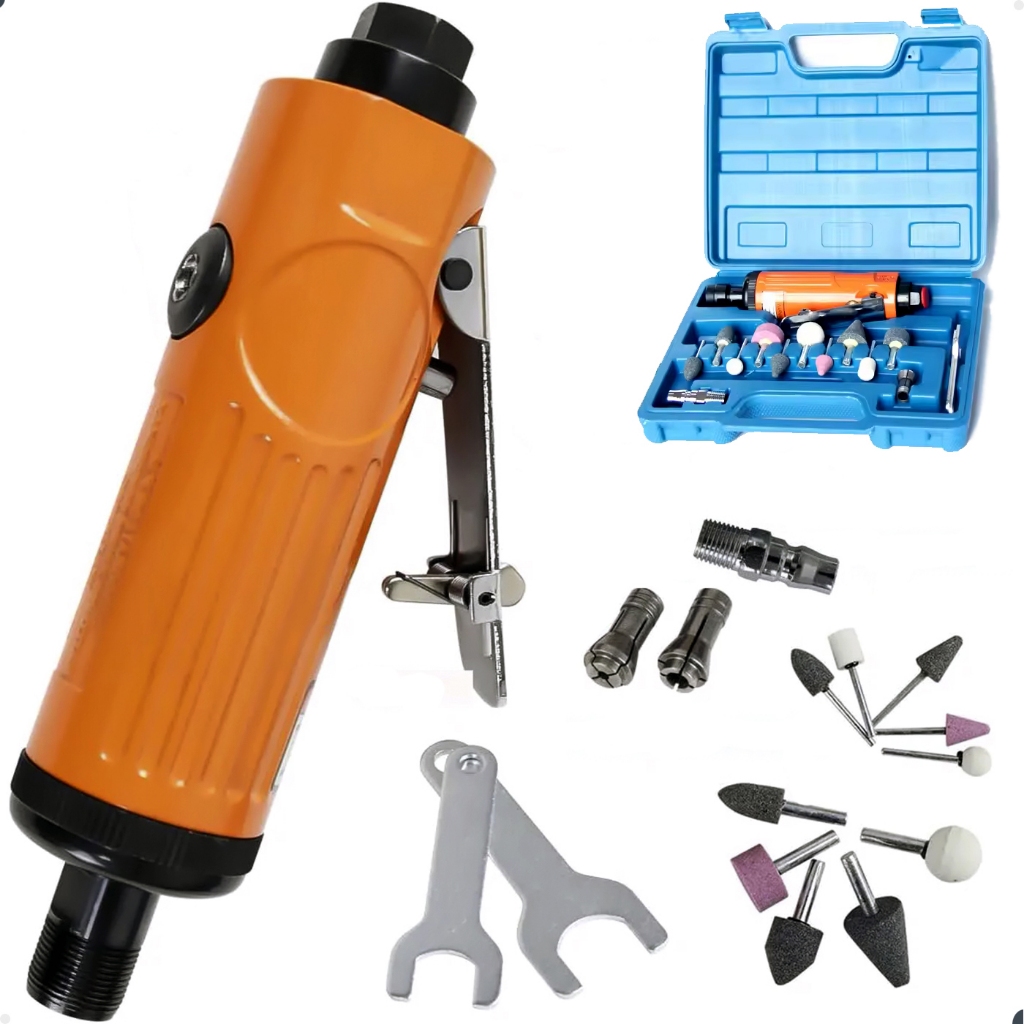 Kit Mini Retífica Pneumática Lorben Completo 16 Acessórios e Maleta ...