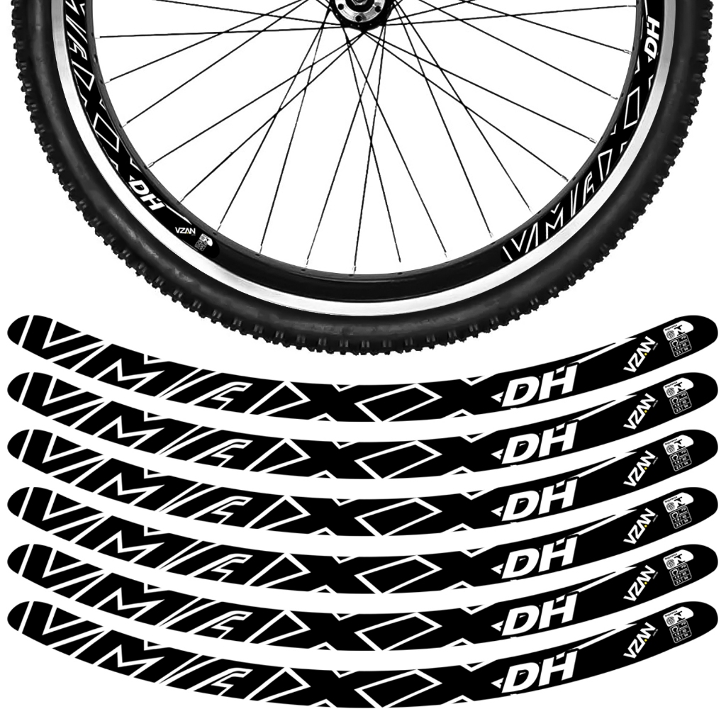 Kit 12 Adesivos Vmaxx Roda Bike Vzan Dh Vbrake Bicicleta Ciclismo Aro ...