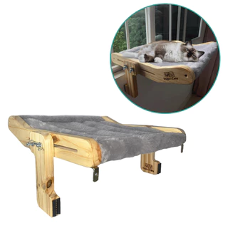 Cama Rede De Janela Suspensa Para Gatos Cinza 40cm