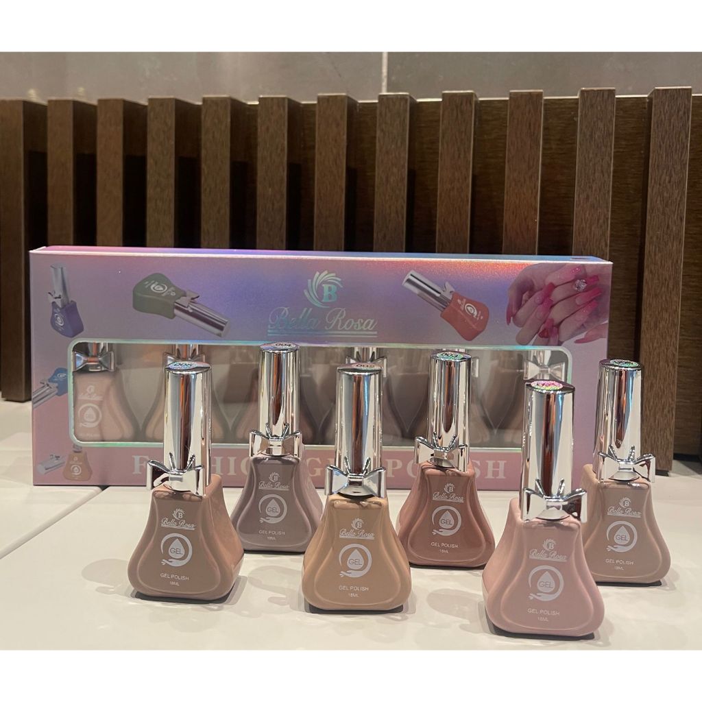 Kit 6 Esmaltes em gel UV/LED Bella Rosa - Coleção Com Lacinho 18ml ...
