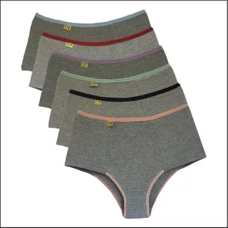 Kit 10 Calcinhas Cós Alto - Segura Barriga - Pós-Parto 100% Algodão - plus size