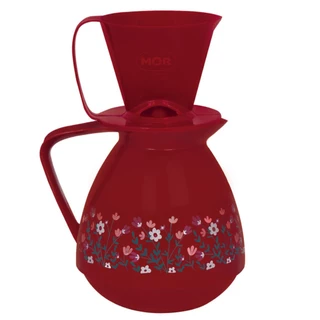 Conjunto Amare Decorado Bule e Coador 650ml Rubi Primavera 25107714 Mor
