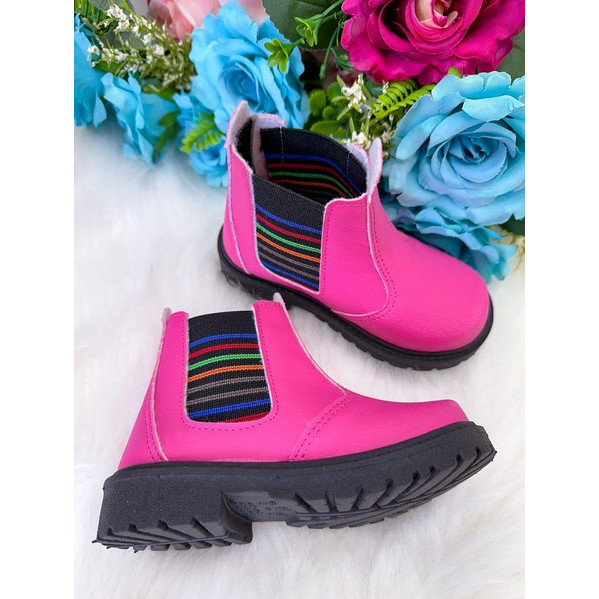 Botina Rosa Infantil Menina Coturno Bruninha Boiadeira Botina Caipira ...