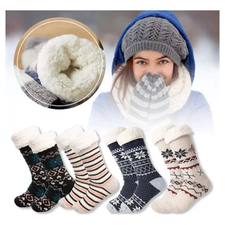 Kit 02 Meias FEMININAS/MASCULINO/CASAL/Térmicas De Lã Forrada Para Adulto/Meias de inverno