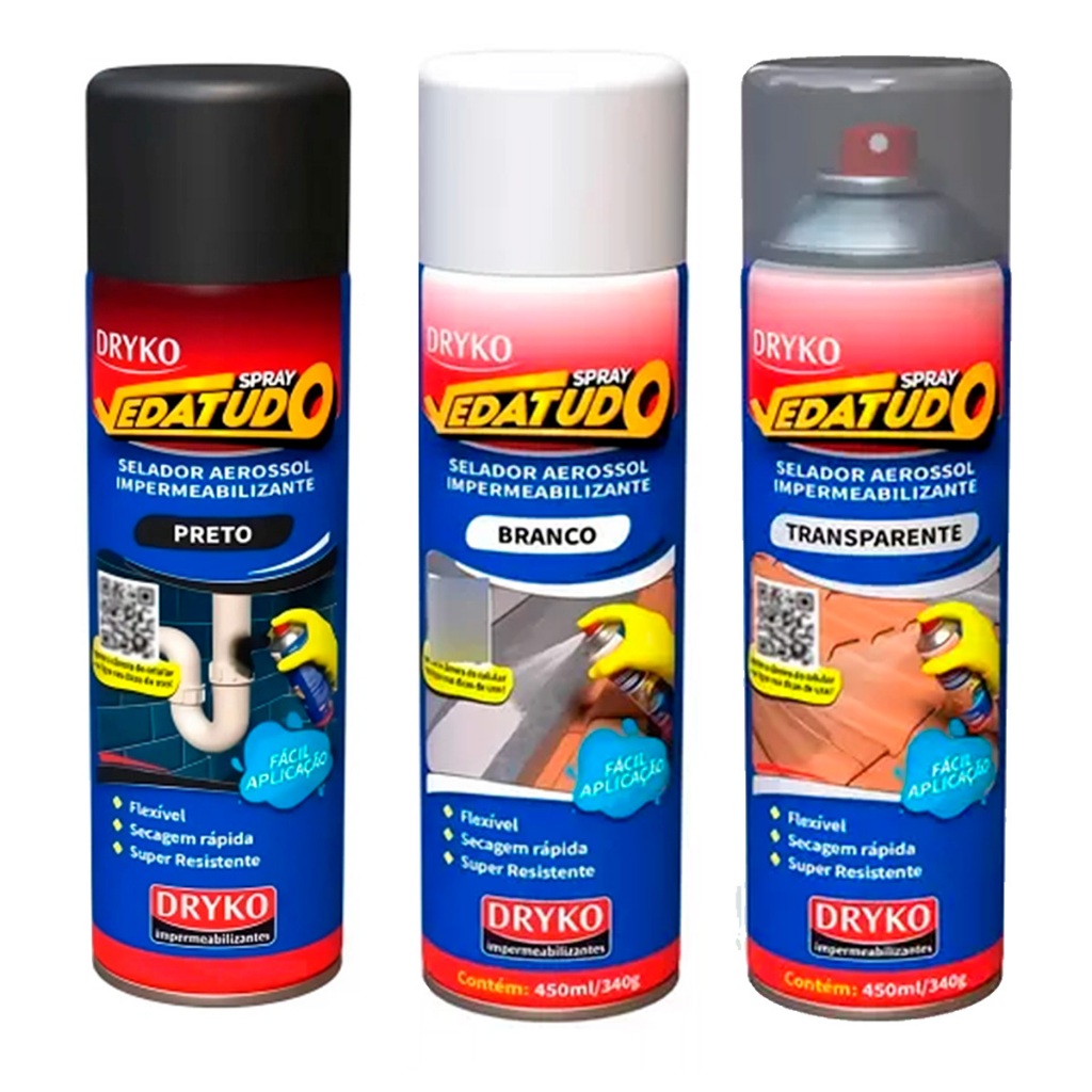 Borracha líquida impermeabilizante spray 400 ml Dryko