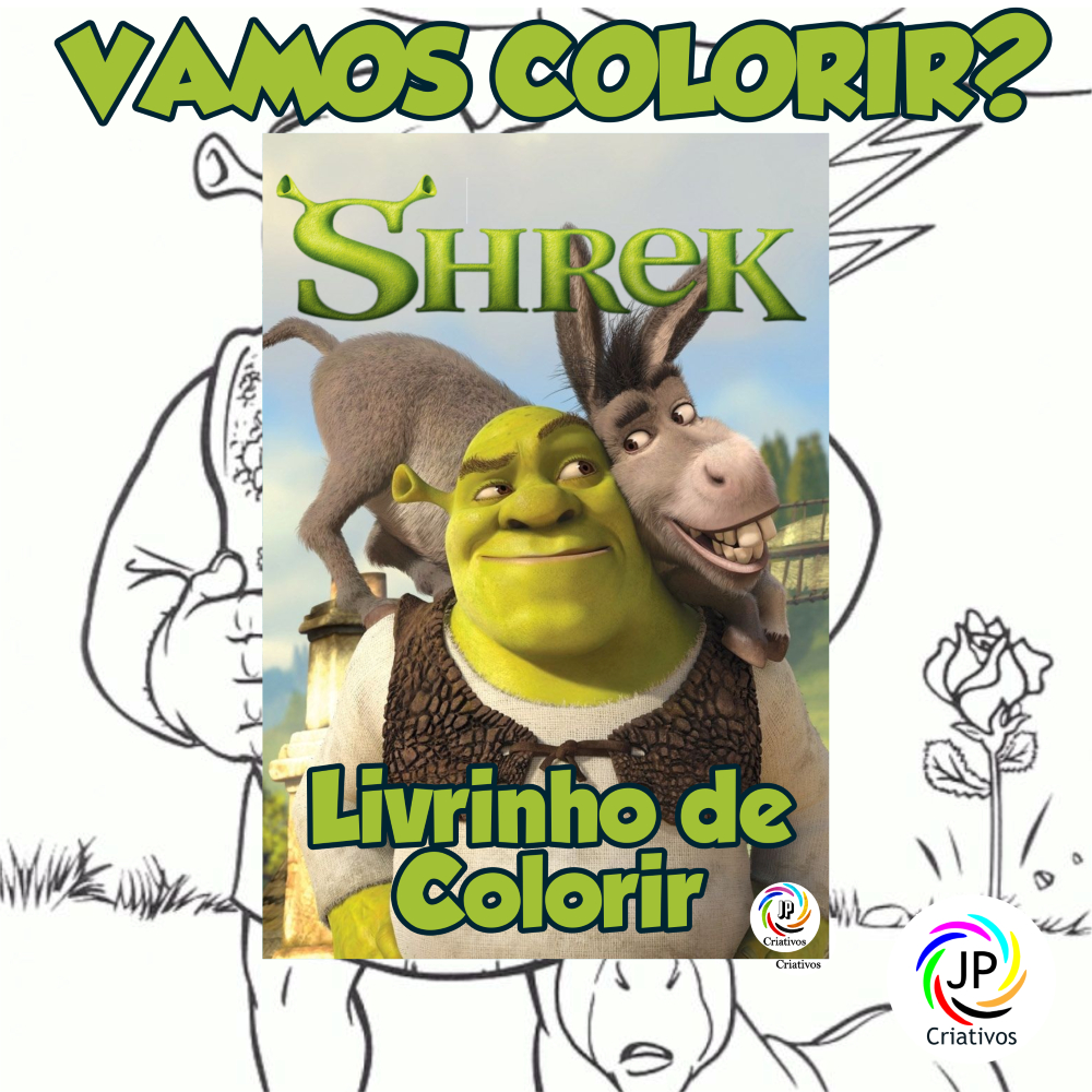 desenho para colorir shrek