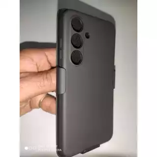 Capa Suporte de Cintura para Galaxy S24 com capa de silicone com camurça