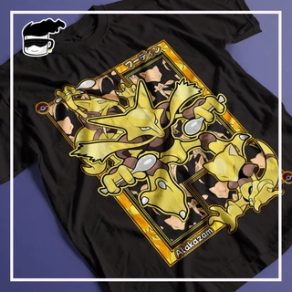 Camiseta Abra Kadabra Alakazan Unissex Camisa Anime Pokemon GO Evolução 100% Algodão