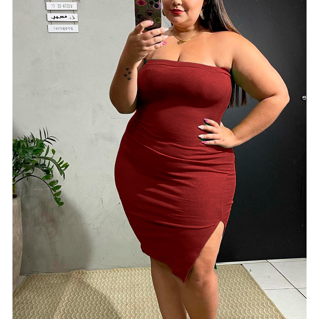 Vestido Midi Canelado Vermelho na Black Friday 2025 | BuscaProdutos