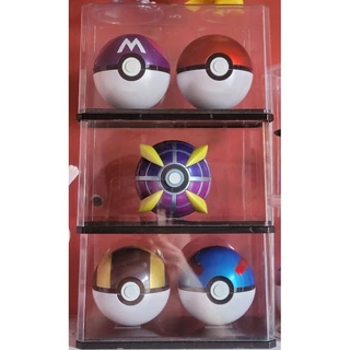 Coleção de Pokebolas / Pokeball / Poke Ball - Moncolle / Monster Collection - Takara Tomy - Versao Asiatica Metalica - Pokeball / Master Ball / Great Ball / Ultra Ball / Monster Ball - Pokemon - Original