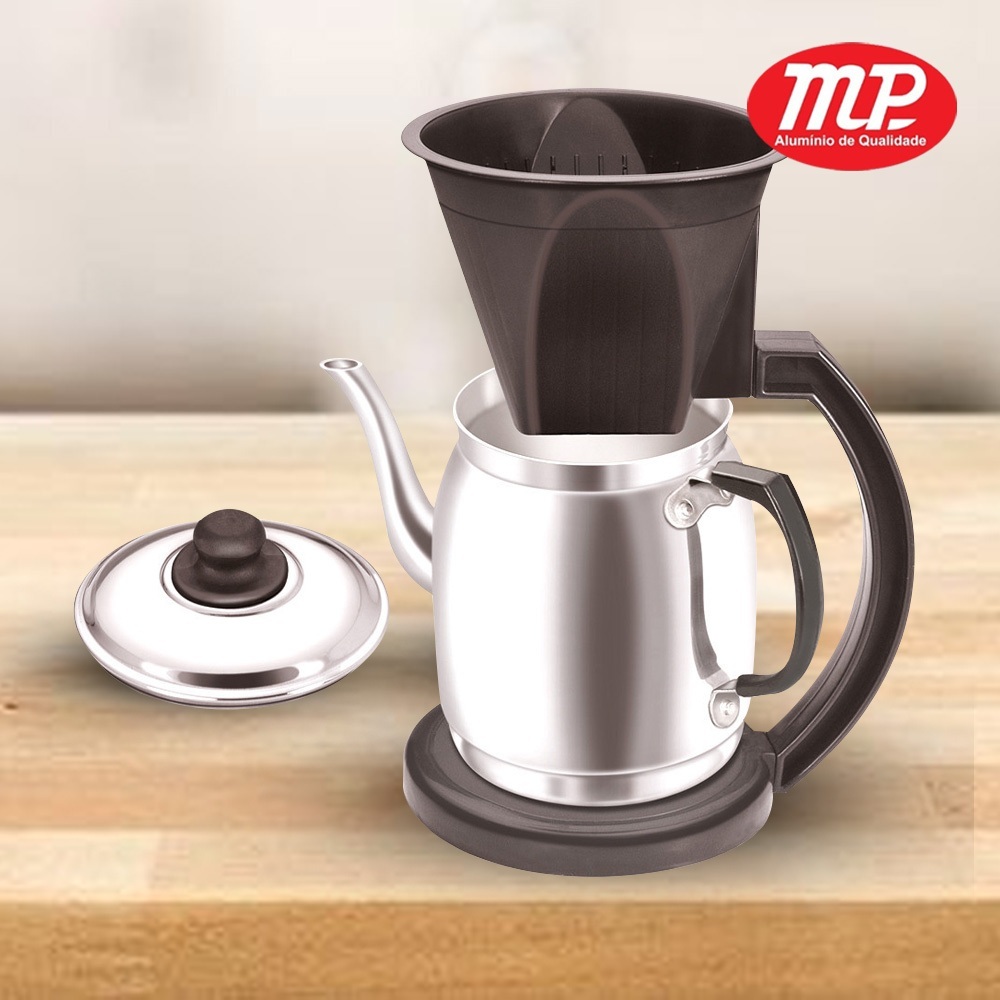 Jarra Cafeteira de Aluminio com Suporte de Coador de Café 1450 ml ...