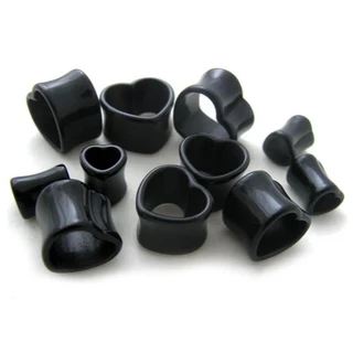 Alargador acrilico Coração 4mm 5mm 6mm 8mm