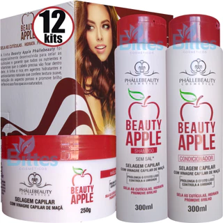12 KIT BEAUTY APPLE PHÁLLEBEAUTY COSMÉTICOS MACIEZ VINAGRE DE MAÇÃ