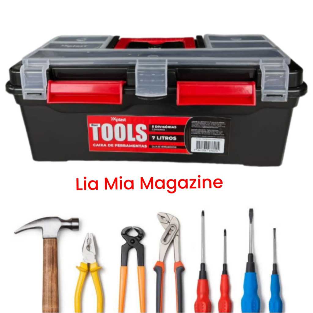 Caixa Maleta de Ferramentas ou Multiuso 7 Litros Xplast