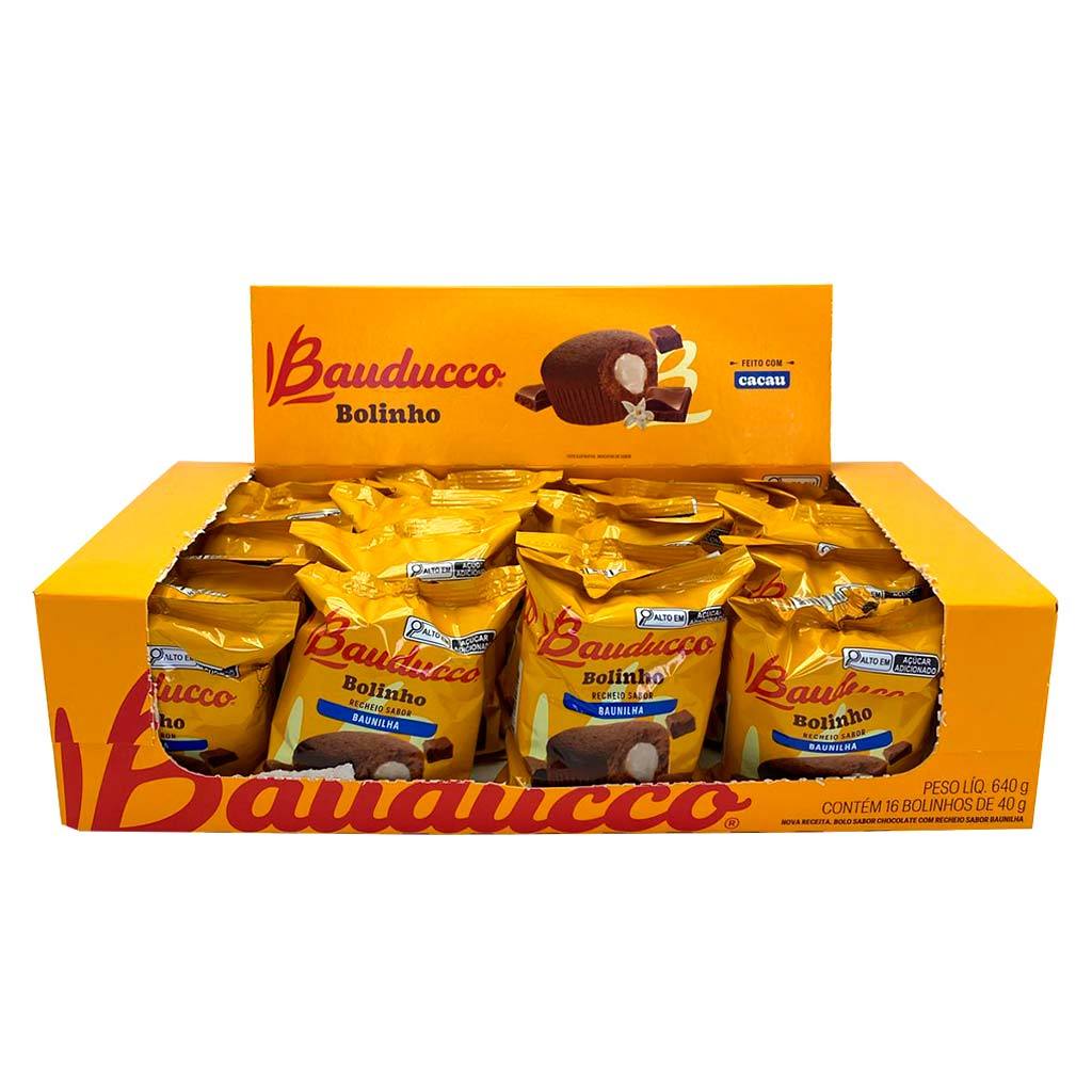 Bolinho Chocolate Recheio Baunilha c/16 - Bauducco