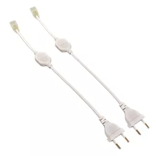 KIT 2 CONECTORES DE ENERGIA FONTE 110V/220V P/ MANGUEIRA DE LED