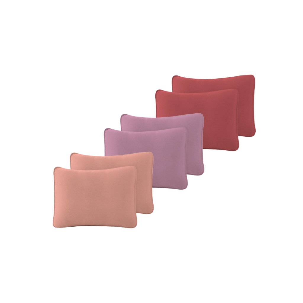 Kit Com 6 Fronhas Em Malha Lisa 100% Algodão - Rubi