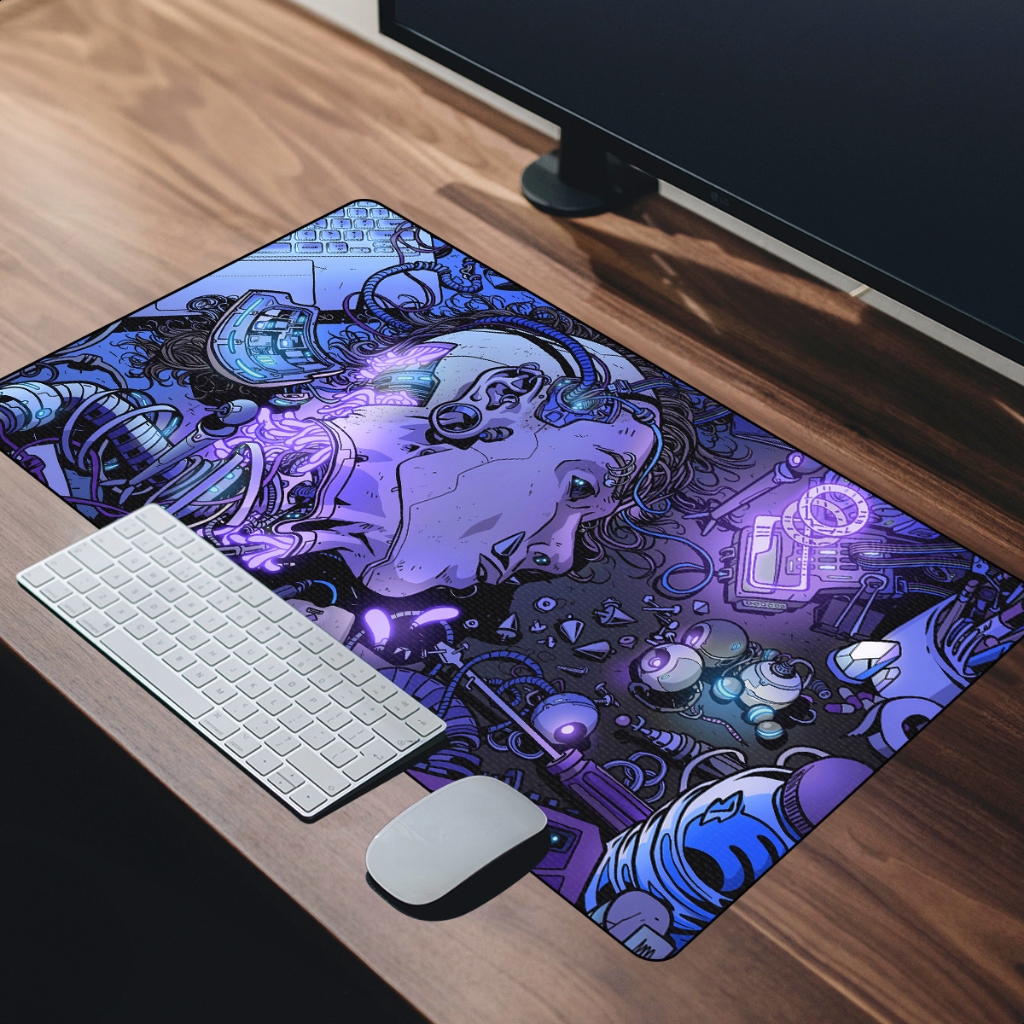 Mouse Pad Gamer 65x32 / 70x35 / 90x40 / 90x55cm Varias Cores CYBER