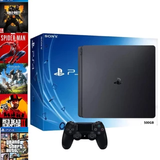 Playstation 4 - Video game Ps4 500gb com 1 controle + jogo Brinde - Original - Semi novo