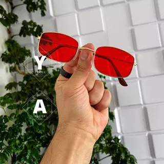 Óculos de Sol Quadrado Vintage Unissex com proteção UV400