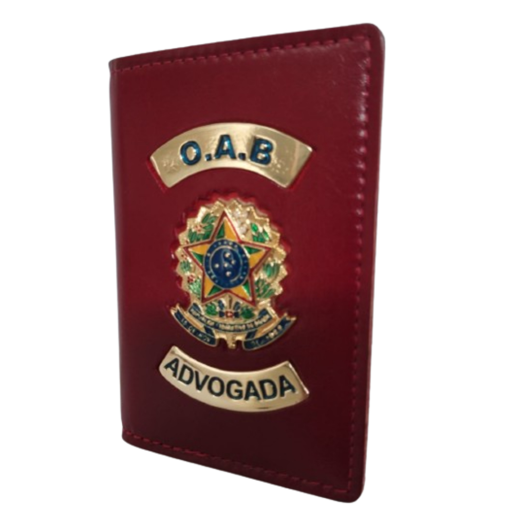 Carteira Porta Funcional para Advogadas - OAB em couro legitimo