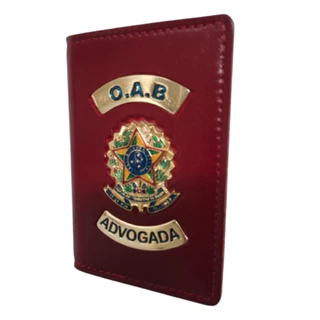 Carteira Porta Funcional para Advogadas - OAB em couro legitimo