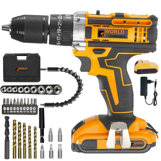 Parafusadeira Desparafusadeira Furadeira 26v 3/8 10MM Com Maleta 32 Acessorios Completo Premium