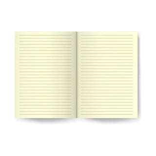 PACOTE COM 5 Miolo de Moleskine - PAUTADO - Brochura c/ guarda - 13,5x20,5cm *PAUTADO*