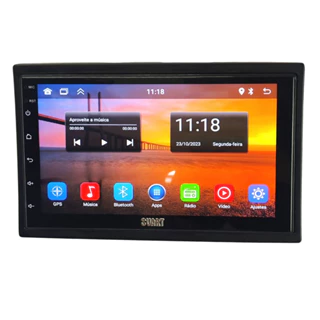 Central Multimidia Para Carro 7 Polegadas GPS Android 13 2gb Ram Espelhamento Carplay Android Auto