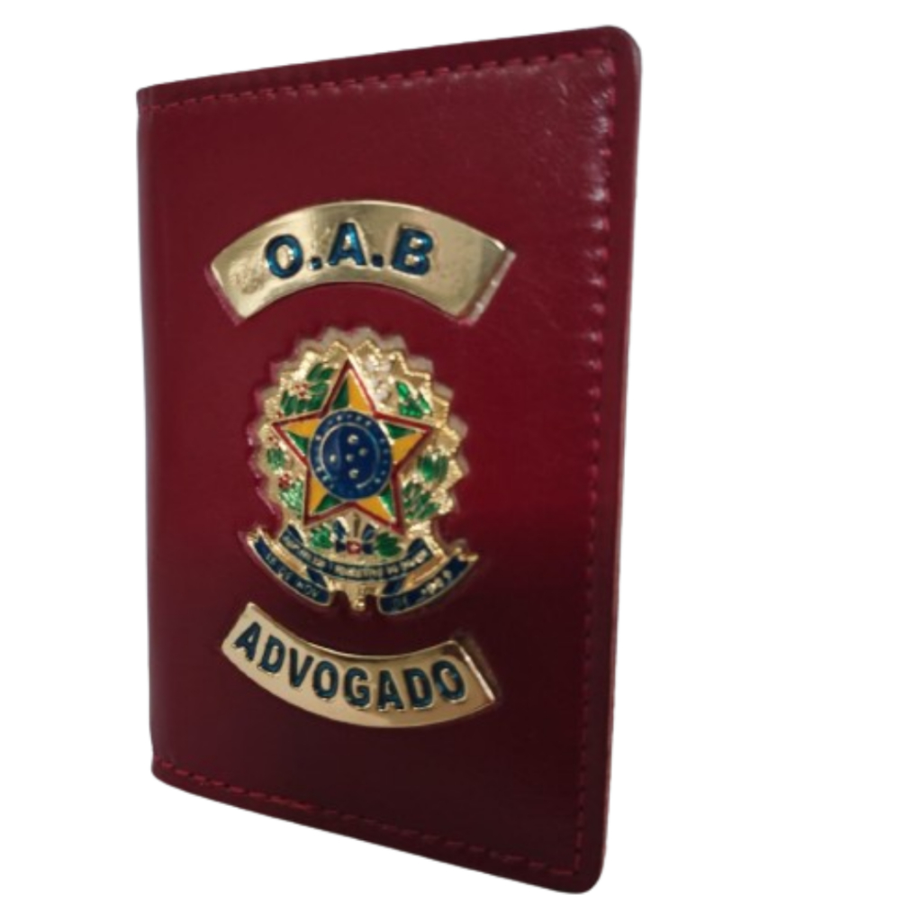 Carteira Porta Funcional para Advogados em couro legitimo