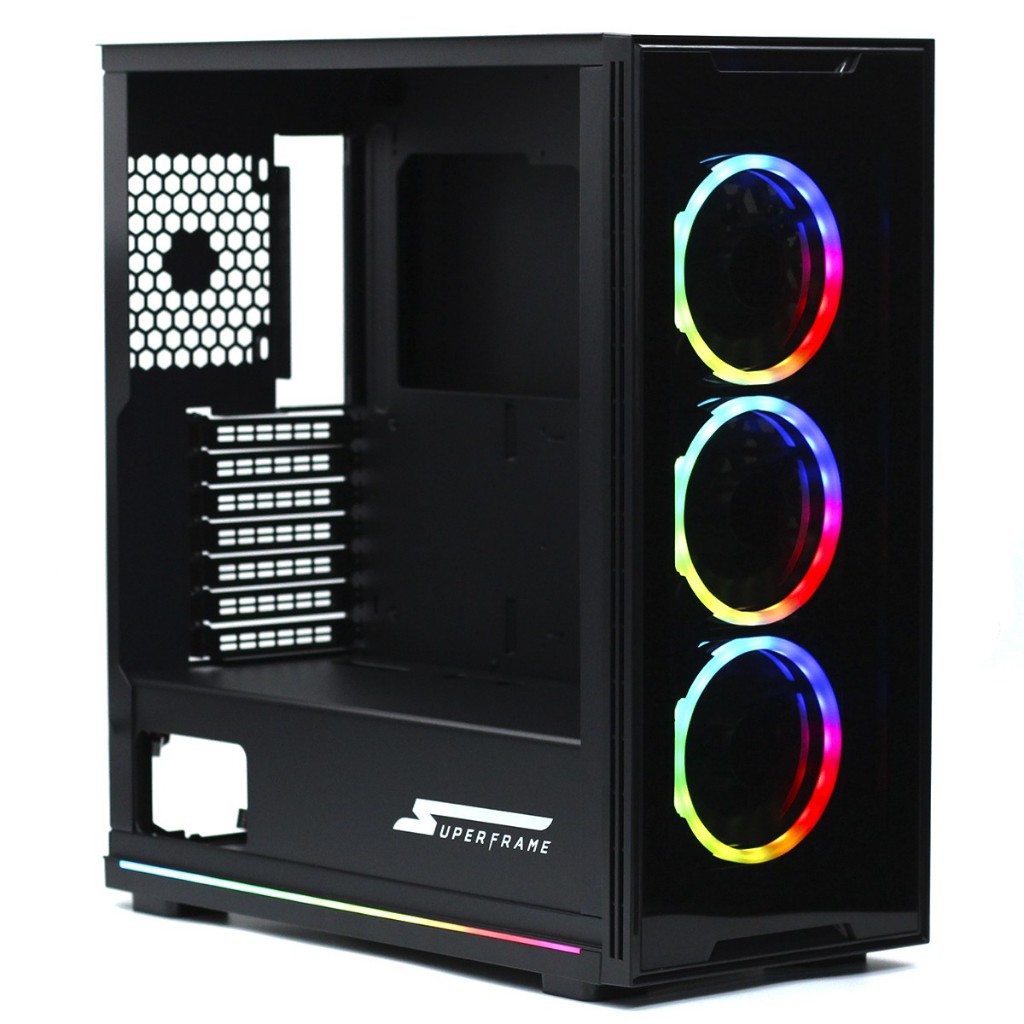 Case PC Gamer Onyx Mid-Tower ARGB - Con 4 Ventole LED (1x200mm, 3x120mm), Vetro Temperato, Compatibile Con ATX, Micro-ATX E ITX - Controller RGB Integrato - Foto 4