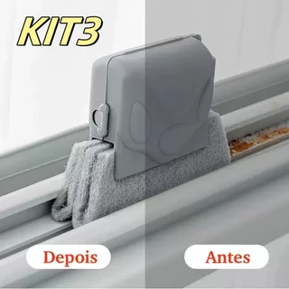 3 Limpador Janela Escova Limpeza Cantos Multiuso Janelas Cozinha Fogão Limpa Canto Pratico Casa Microfibra