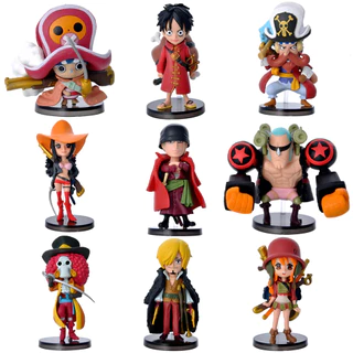 Mini Figuras de Ação One Piece Luffy Zoro Sanji Nami Robin Brook Usopp Chopper Franky - Filme Z