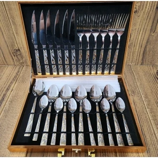 Faqueiro kit de Talheres com 24 peças em aço Inox
